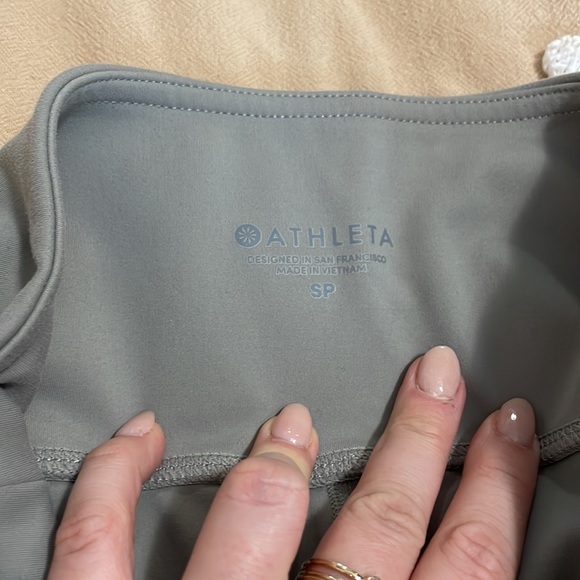 Athleta Athleta Eclipse 7/8 Tights Grey Mesh Size Small petite - Picture 5 of 5